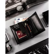 Peterson Férfi Bőr  Pénztárca Ptn 303-Ca-6570 Blac
