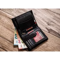 Peterson férfi bőr pénztárca PTN 303P-02 – fekete