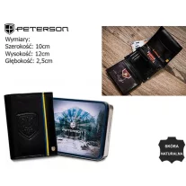 Peterson férfi bőr pénztárca PTN 303-P-UP UA – fekete