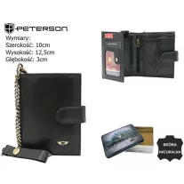 Peterson férfi bőr pénztárca PTN 303ZŁ-2-1-1