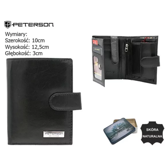 Peterson férfi bőr pénztárca PTN 303Z-PR 2-1-1 Peterson férfi bőr pénztárca PTN 303Z-PR 2-1-1