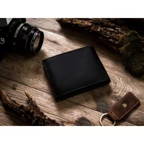 Peterson Férfi Bőr  Pénztárca Ptn 304.01 2-1-1 Black+Red