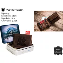 Peterson férfi bőr pénztárca PTN 304BOB