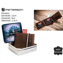 Peterson férfi bőr pénztárca PTN 304E