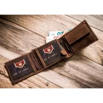 Peterson férfi bőr pénztárca PTN 304G – barna