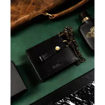 Peterson férfi bőr pénztárca PTN 304Ł-2-1-1 BLACK