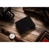 Peterson férfi bőr pénztárca PTN 304P-01 – fekete
