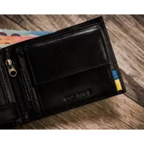 Peterson férfi bőr pénztárca PTN 304-P-UP UA – fekete