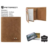 Peterson férfi bőr pénztárca PTN 317 2-1-5