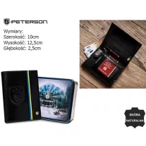 Peterson férfi bőr pénztárca PTN 317-P-UP UA – fekete