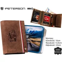 Peterson férfi bőr pénztárca PTN 317PW-01 2-1-4
