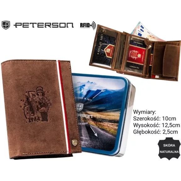 Peterson férfi bőr pénztárca PTN 317PW-01 2-1-4 Peterson férfi bőr pénztárca PTN 317PW-01 2-1-4