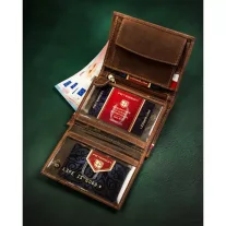 Peterson férfi bőr pénztárca PTN 317PW-01 2-1-4