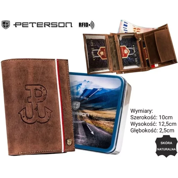 Peterson férfi bőr pénztárca PTN 317PW-02 Peterson férfi bőr pénztárca PTN 317PW-02