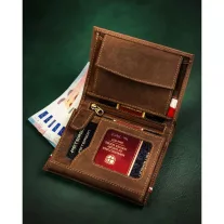 Peterson férfi bőr pénztárca PTN 317PW-04 2-1-4