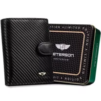 Peterson Férfi Bőr  Pénztárca Ptn 317Z-Ca-6563 Black