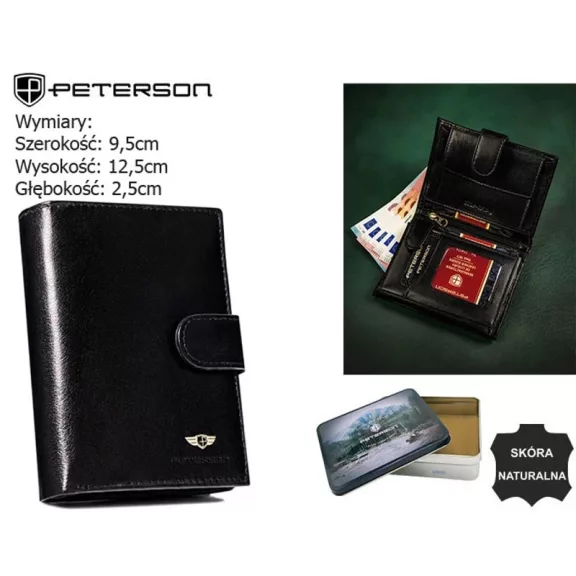 Peterson férfi bőr pénztárca PTN 317Z-P Peterson férfi bőr pénztárca PTN 317Z-P