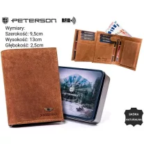 Peterson férfi bőr pénztárca PTN 324 2-1-5