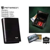 Peterson férfi bőr pénztárca PTN 324-P