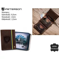 Peterson férfi bőr pénztárca PTN 324-P-UP UA – barna