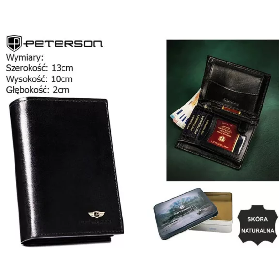 Peterson férfi bőr pénztárca PTN 333-P Peterson férfi bőr pénztárca PTN 333-P