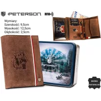 Peterson férfi bőr pénztárca PTN 333PW-01