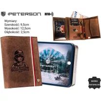 Peterson férfi bőr pénztárca PTN 333PW-04