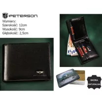 Peterson férfi bőr pénztárca PTN 334-P