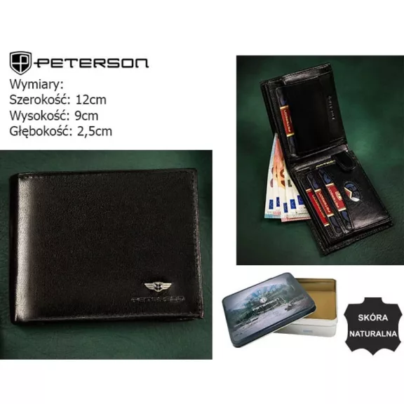 Peterson férfi bőr pénztárca PTN 334-P Peterson férfi bőr pénztárca PTN 334-P
