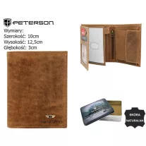 Peterson férfi bőr pénztárca PTN 339 2-1-5