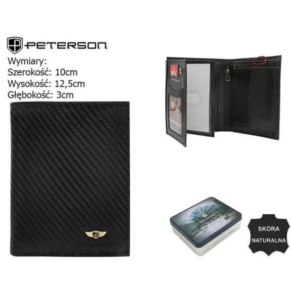 Peterson férfi bőr pénztárca PTN 339-CA Peterson férfi bőr pénztárca PTN 339-CA