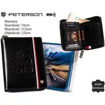Peterson férfi bőr pénztárca PTN 340P-03 – fekete