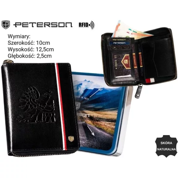 Peterson férfi bőr pénztárca PTN 340P-03 – fekete Peterson férfi bőr pénztárca PTN 340P-03 – fekete