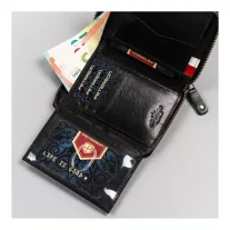 Peterson férfi bőr pénztárca PTN 340P-03 – fekete