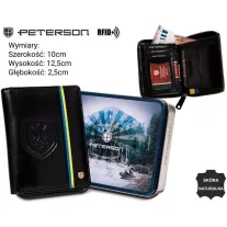 Peterson férfi bőr pénztárca PTN 340-P-UP UA – fekete