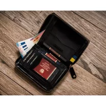 Peterson férfi bőr pénztárca PTN 340-P-UP UA – fekete