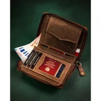 Peterson férfi bőr pénztárca PTN 340PW-01 2-1-4