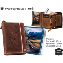 Peterson férfi bőr pénztárca PTN 340PW-02 2-1-4