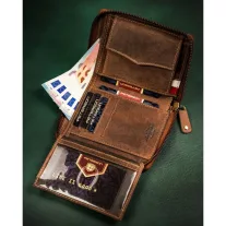 Peterson férfi bőr pénztárca PTN 340PW-02 2-1-4