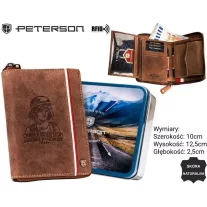Peterson férfi bőr pénztárca PTN 340PW-04