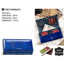 Peterson női bőr pénztárca PTN 42106-PR – kék