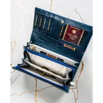 Peterson női bőr pénztárca PTN 42106-PR – kék