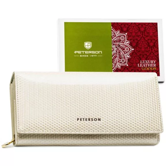 Peterson Női Bőr Pénztárca Ptn 42106-Sbr-0912 Beige Peterson Női Bőr Pénztárca Ptn 42106-Sbr-0912 Beige