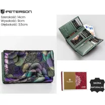 Peterson női bőr pénztárca PTN 42108-MD – zöld
