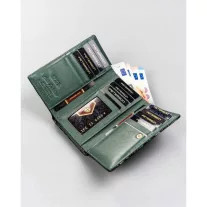 Peterson női bőr pénztárca PTN 42108-MD – zöld
