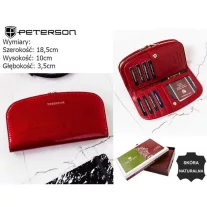 Peterson női bőr pénztárca PTN 42123-SH – piros