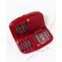 Peterson női bőr pénztárca PTN 42123-SH – piros
