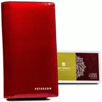 Peterson női bőr pénztárca PTN 421431-SH – piros