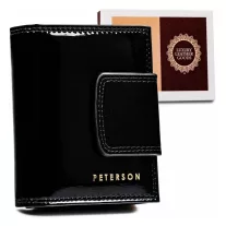 Peterson női bőr pénztárca PTN 42329-SH – fekete