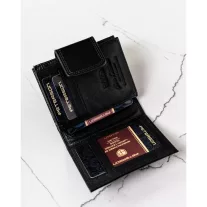 Peterson női bőr pénztárca PTN 42329-SH – fekete